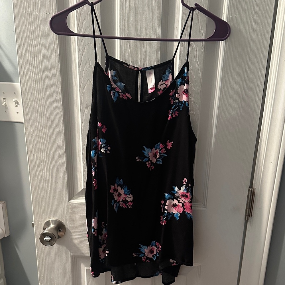 No Boundaries Black Floral Camisole